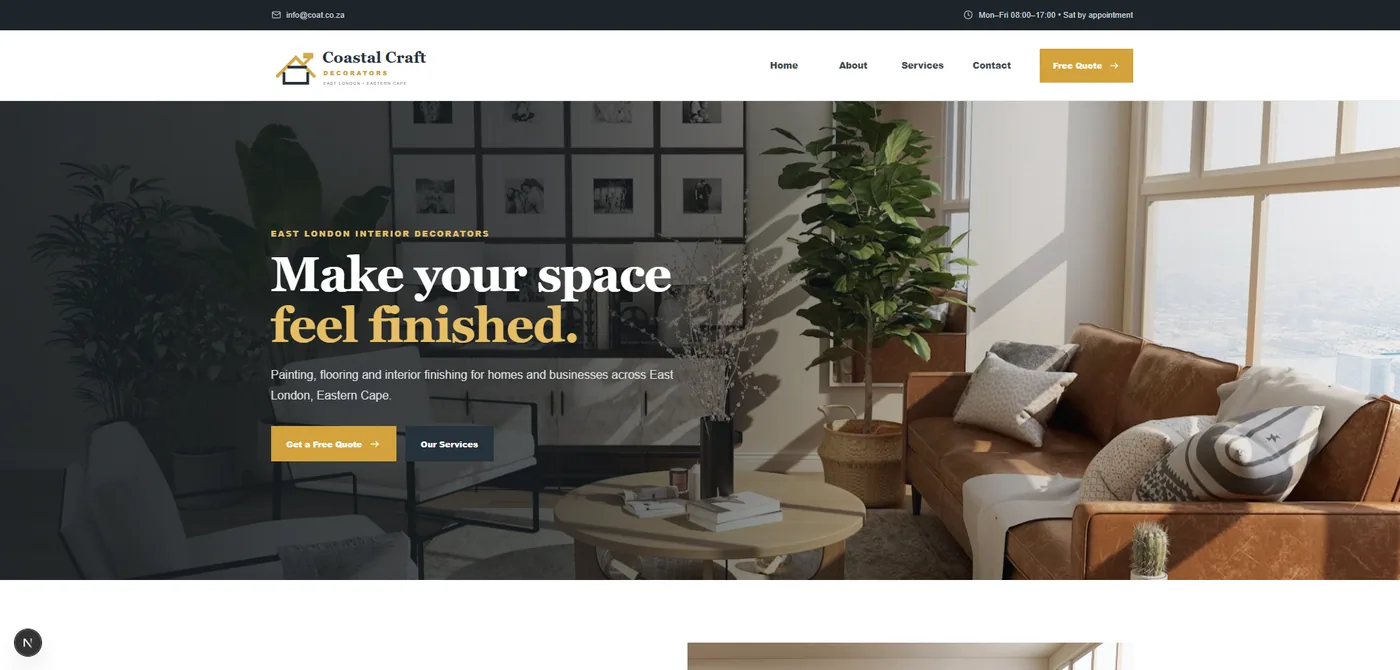 Coastal Craft Decorators website